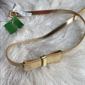 Gold bow belt from Lilly Pulitzer NWT
